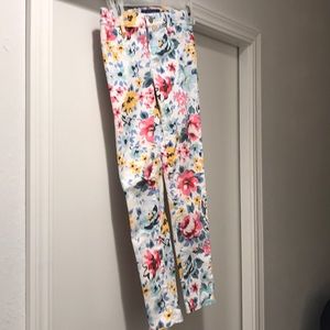 Pretty Flower Jeans for Girls size 8